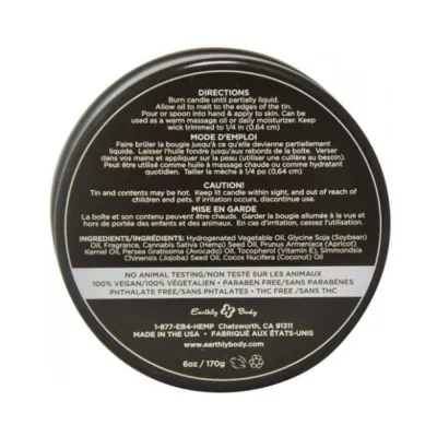 Earthy Body Edible Candle Display Tester 4 Flavor Heart Tin