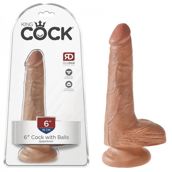 King Cock 6'' Cock with Balls
