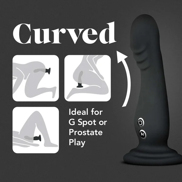 Impressions Amsterdam Rechargeable Waterproof Silicone G-Spot Suction Cup Vibrator By Blush - Black — image 23 of 25