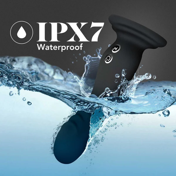Impressions Amsterdam Rechargeable Waterproof Silicone G-Spot Suction Cup Vibrator By Blush - Black — image 25 of 25