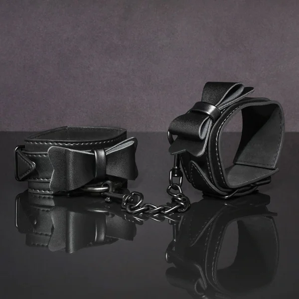 Sincerely Bow Tie Cuffs By Sportsheets - Black — image 15 of 17