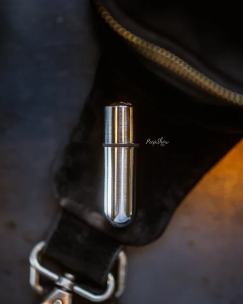 PowerBullet First Class Mini Bullet Vibrator With Crystal Button & Key Chain Pouch - Rose Gold — image 9 of 22