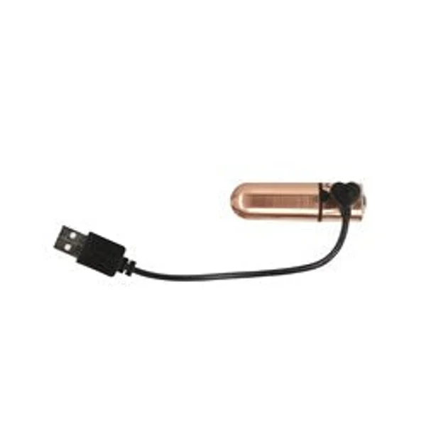 PowerBullet First Class Mini Bullet Vibrator With Crystal Button & Key Chain Pouch - Rose Gold — image 18 of 22