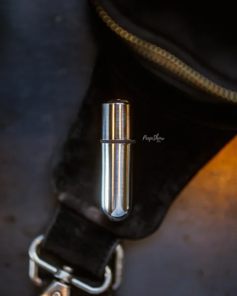 PowerBullet First Class Mini Bullet Vibrator With Crystal Button & Key Chain Pouch - Rose Gold — image 15 of 22