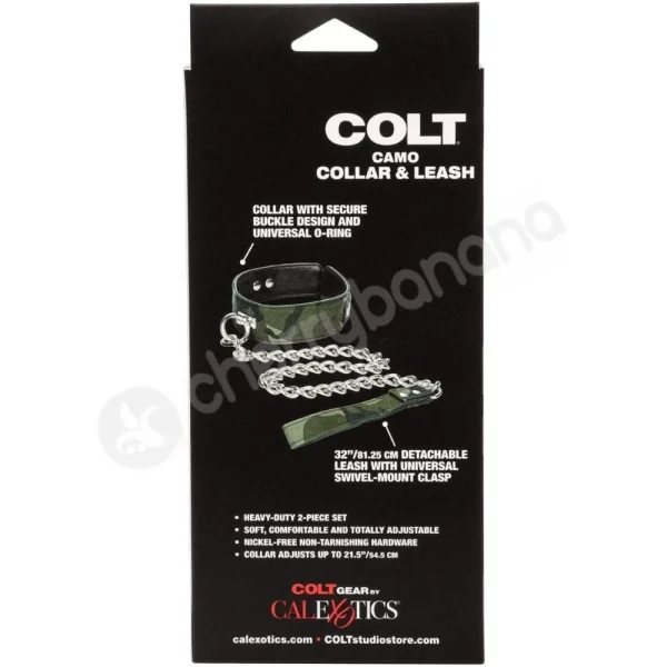 Colt Camo Adjustable Collar & Detachable Leash