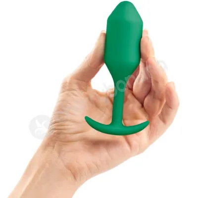 B Vibe Snug Plug 2 Green Silicone Weighted 4 5 Butt Plug