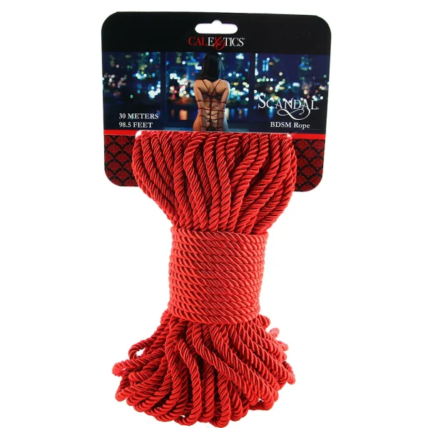 Scandal BDSM Rope 98.5ft- 30m - Red