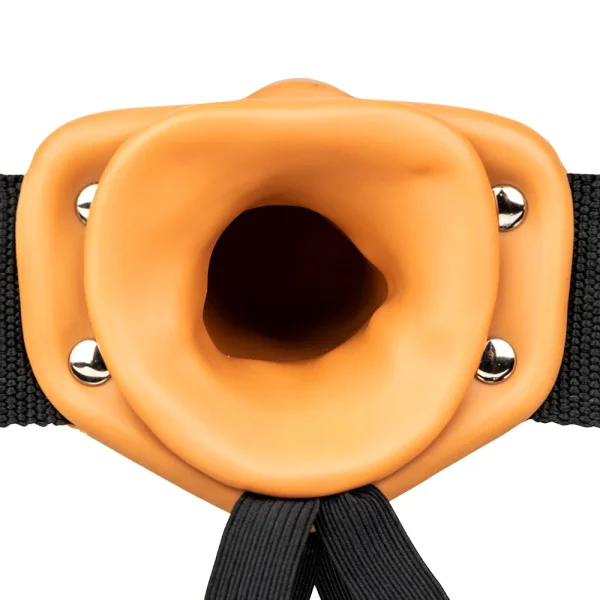 Real Rock Hollow Vibrating 8 Inch Strap-On