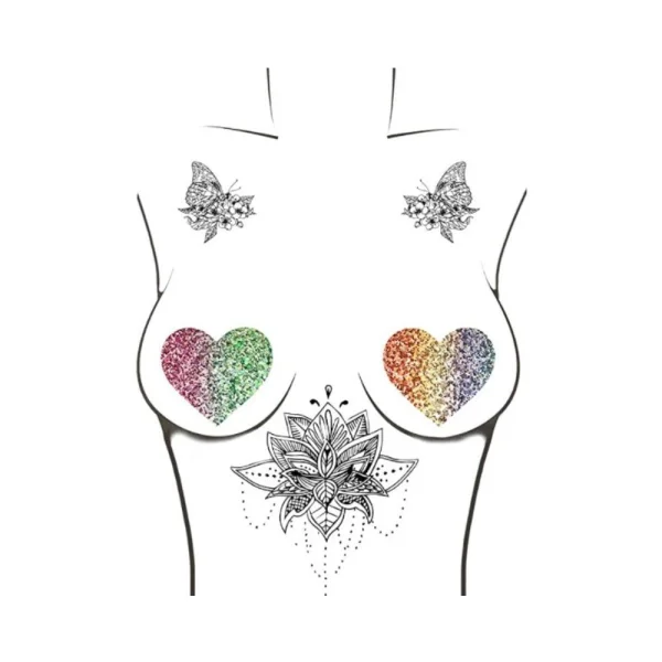 Neva Nude Pasty Heart Glitter Multicolor — image 8 of 11
