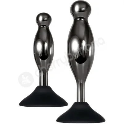 Evolved Joy Sticks Aluminum Alloy Anal Plug Set With Suction Cup Base