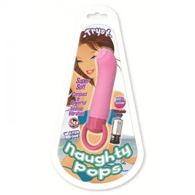 NAUGHTY POPS TRYST VIBRATOR 100 SILICONE PINK WATERPROOF