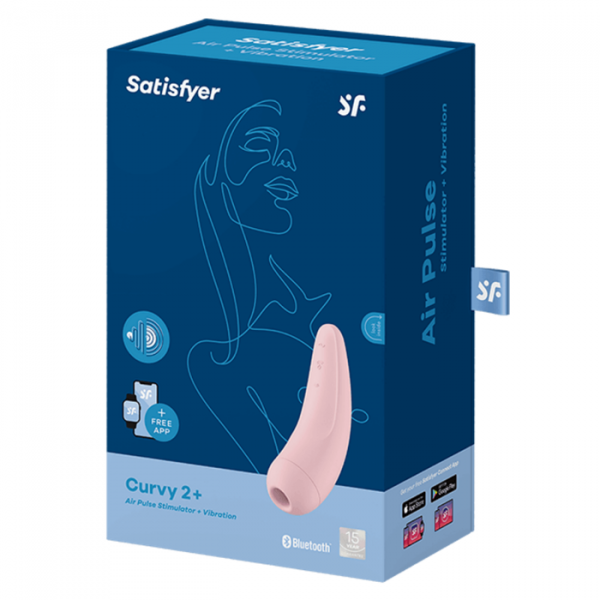Satisfyer Curvy 2+ Pink App Controlled Vibrating Clitoral Stimulator