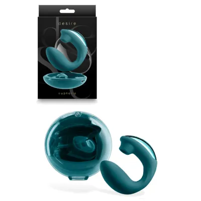 nsnovelties Euphoria by Desire 5 7 Air Pulse Couples Vibrator with Storage Dock