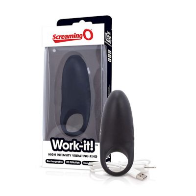 Work it Charged Cock Ring Black
