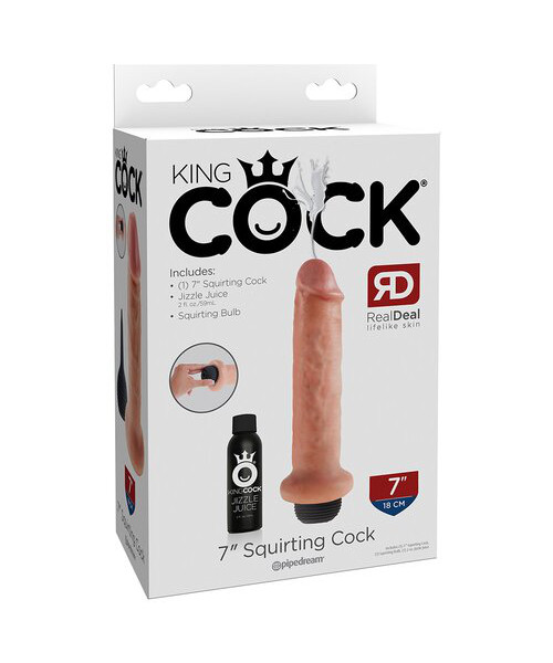 Pipedream King Cock Light Tone Squirting Dildo - 6 or 7 Inch