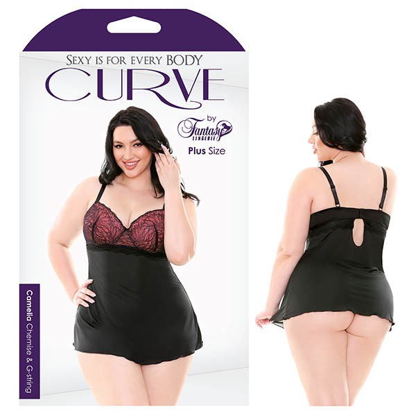 Camelia Chemise/G-String 3X/4X