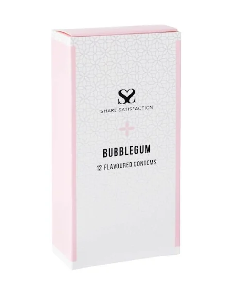 Share Satisfaction Bubblegum Flavoured Condom - 12 Pack - Bubblegum