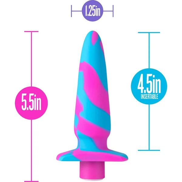 Avant Vibrotize Rechargeable Waterproof Vibrating Silicone Butt Plug By Blush - Fuchsia — image 22 of 25