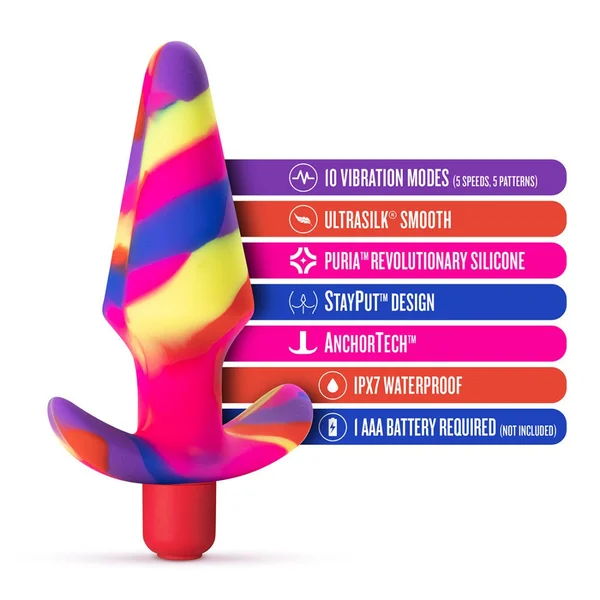Avant Free Spirit Waterproof Vibrating Silicone Butt Plug By Blush - Scarlet — image 20 of 24