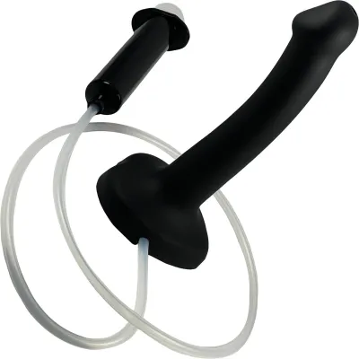 Strap on Me Squirting Harness Compatible Silicone Dildo Small Black