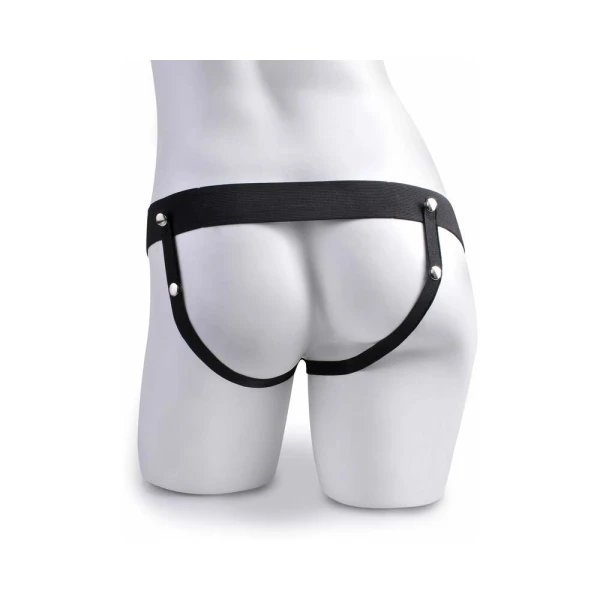 Fetish Fantasy 7in Hollow Rechargeable Strap-on With Remote, Tan