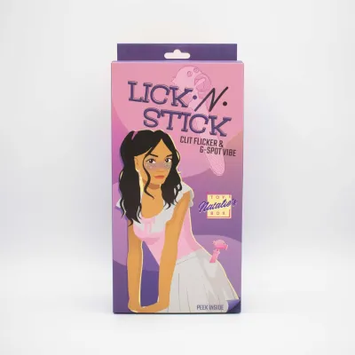 Lick n Stick Clit Flicker and G Spot Vibrator Pink