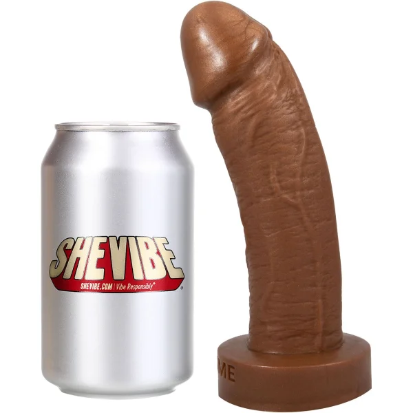 Optimo 7" Dual-Density Realistic Silicone Dildo By Uberrime - Chocolate