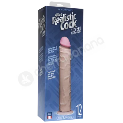 The Realistic Cock Flesh 12 Dildo Without Balls