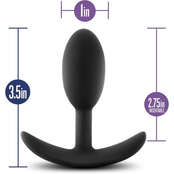 Luxe Wearable Vibra Slim Plug Small Black