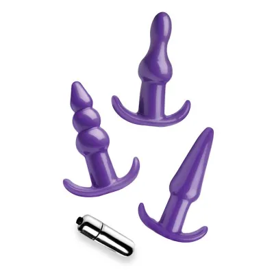 Thrill Trio Anal Plug Set Purple 4 Inch