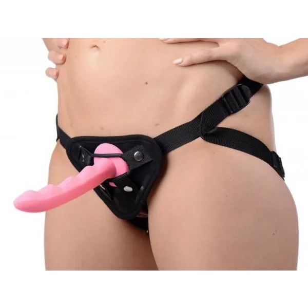 Strap U Ripples Silicone Harness Dildo