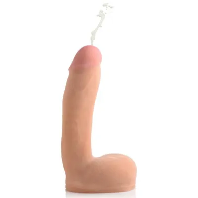 Dual Density Squirting Dildo 8 5 inches Beige