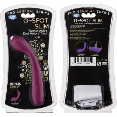 Cloud 9 G Spot Slim 7 Inch Flexible Rechargeable G Spot Vibrator Plum