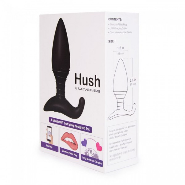 Lovense Hush App Controlled Vibrating Butt Plug 3.5 Inch