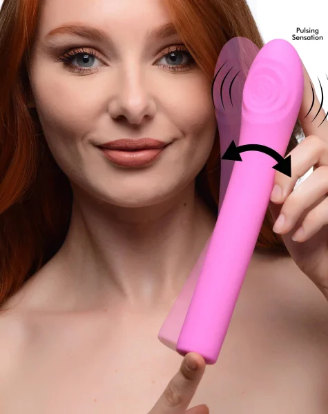 5 Star 9x Pulsing G-spot Silicone Vibrator - Pink