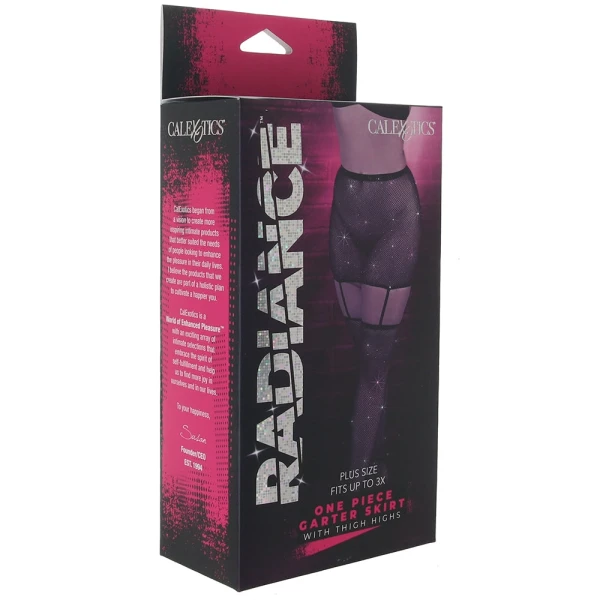 Radiance One Piece Gartered Skirt and Stockings in OSXL