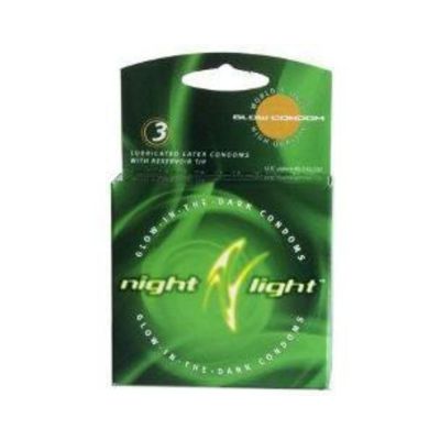 Night Light Glow in the dark Condoms 3 Pack