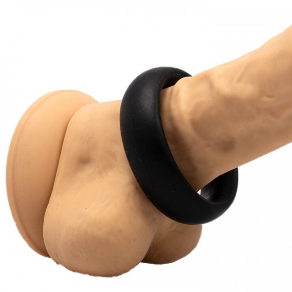 Black Silicone Cock Ring - 40mm, 45mm or 50mm — image 5 of 5