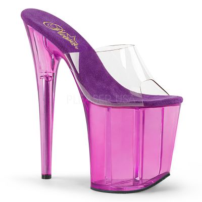 8 inches Heel 4 inches Tinted Platform Slide