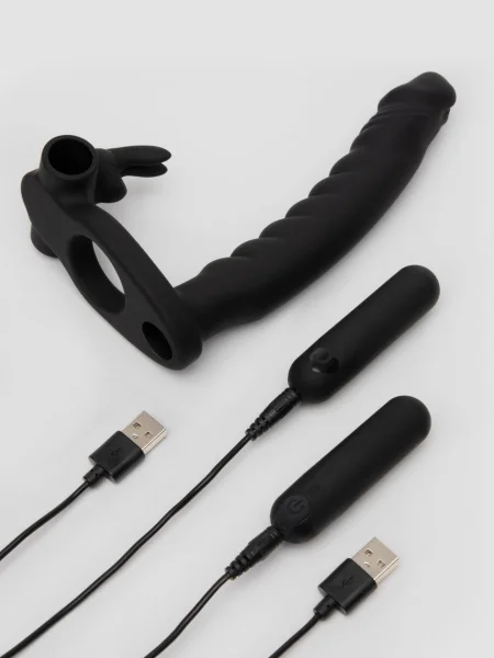 Lovehoney Double Buzz Vibrating Rabbit Double Penetration Strap-On