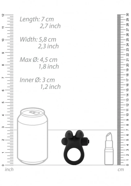 Bunny Cockring - Black