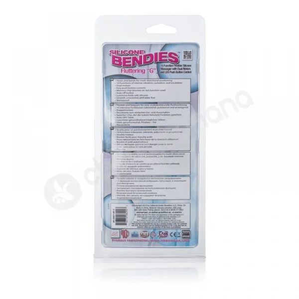 Silicone Bendies Fluttering 'G' Pink Vibrator