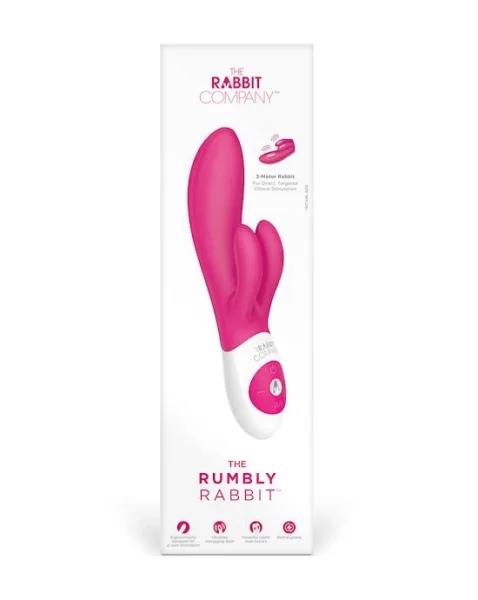 The Rumbly Rabbit - Pink - 7.8 Inch