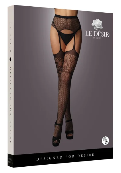 LE DESIR Garterbelt Stockings with Lace Top