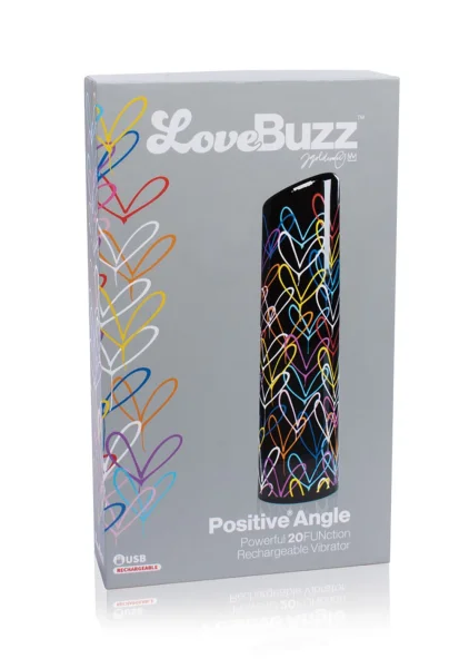 LoveBuzz Positive Angle Rechargeable Waterproof Vibrator By Screaming O - Black