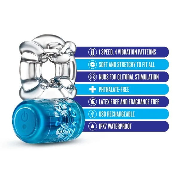 Play With Me - Pleaser Rechargeable C-ring - Blue — image 21 of 21