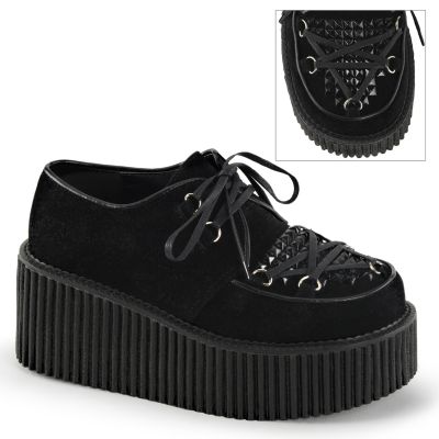 3 inches PF Creeper w Pyramid Studs Pentagram D Rings Detail