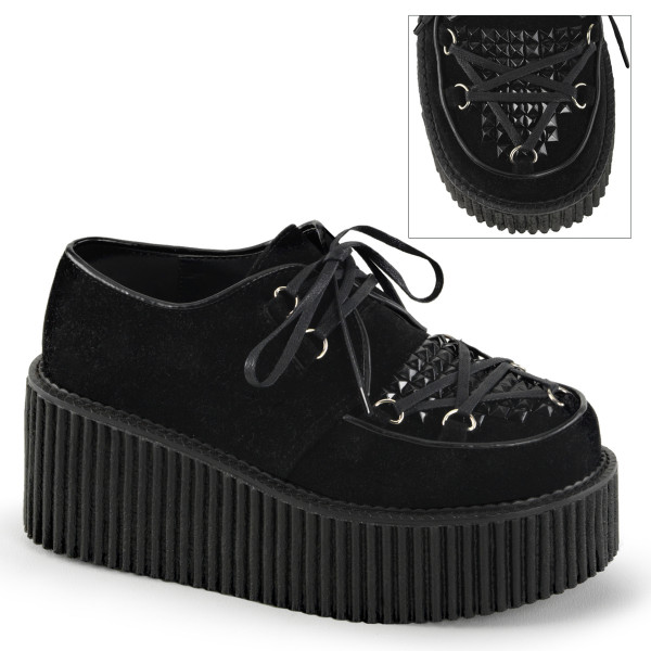 3 inches PF Creeper w/Pyramid Studs, Pentagram & D-Rings Detail