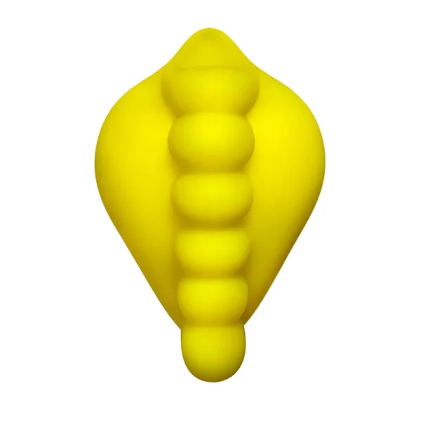 b.cush Honeybunch Soft Silicone Dildo Base with Vibe Pocket for Harness Play - Sunshine