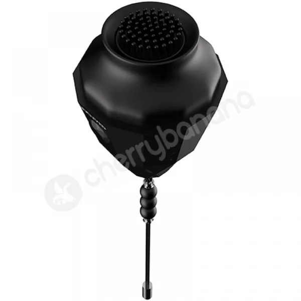 Evolved Spinning O Black Vibrating Egg With Spinning Clitoral Brush Inside